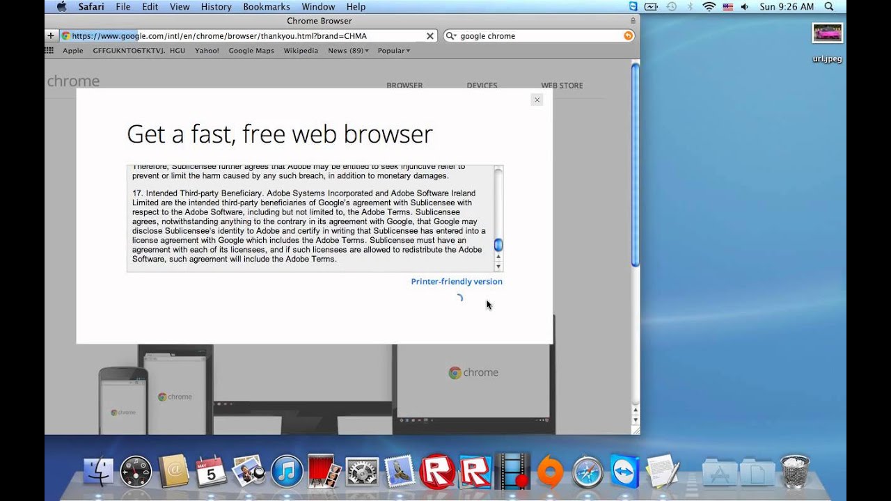 Google download for mac os x